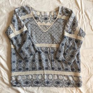 Embroidered Peasant Top